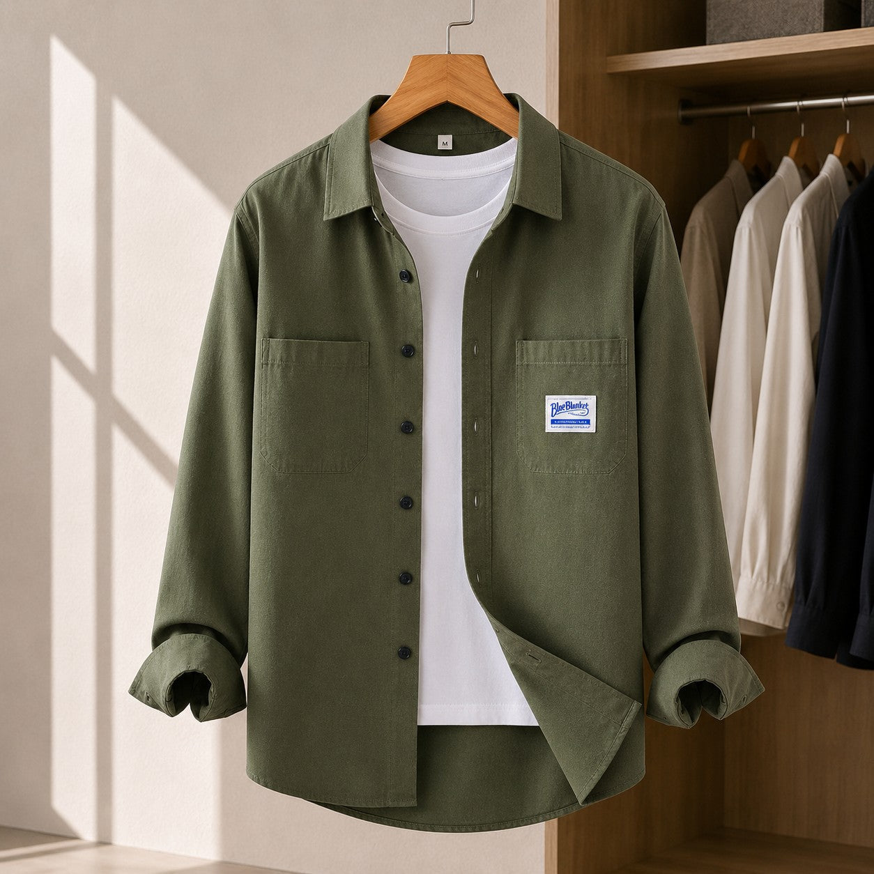 CLEAN CUT CARGO STYLE SHIRT