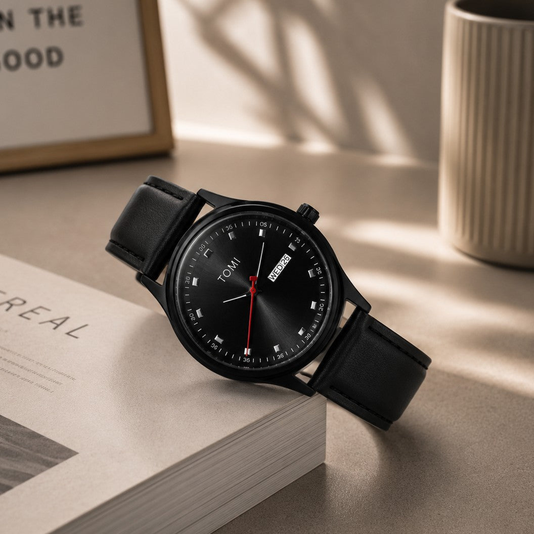 CRIMSON SWEEP QUARTZ WATCH