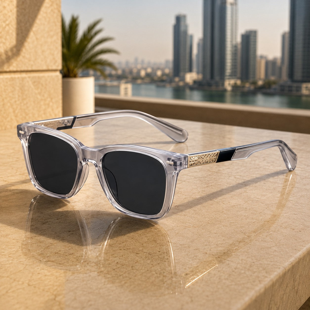 CRYSTAL ACETATE SUNGLASSES