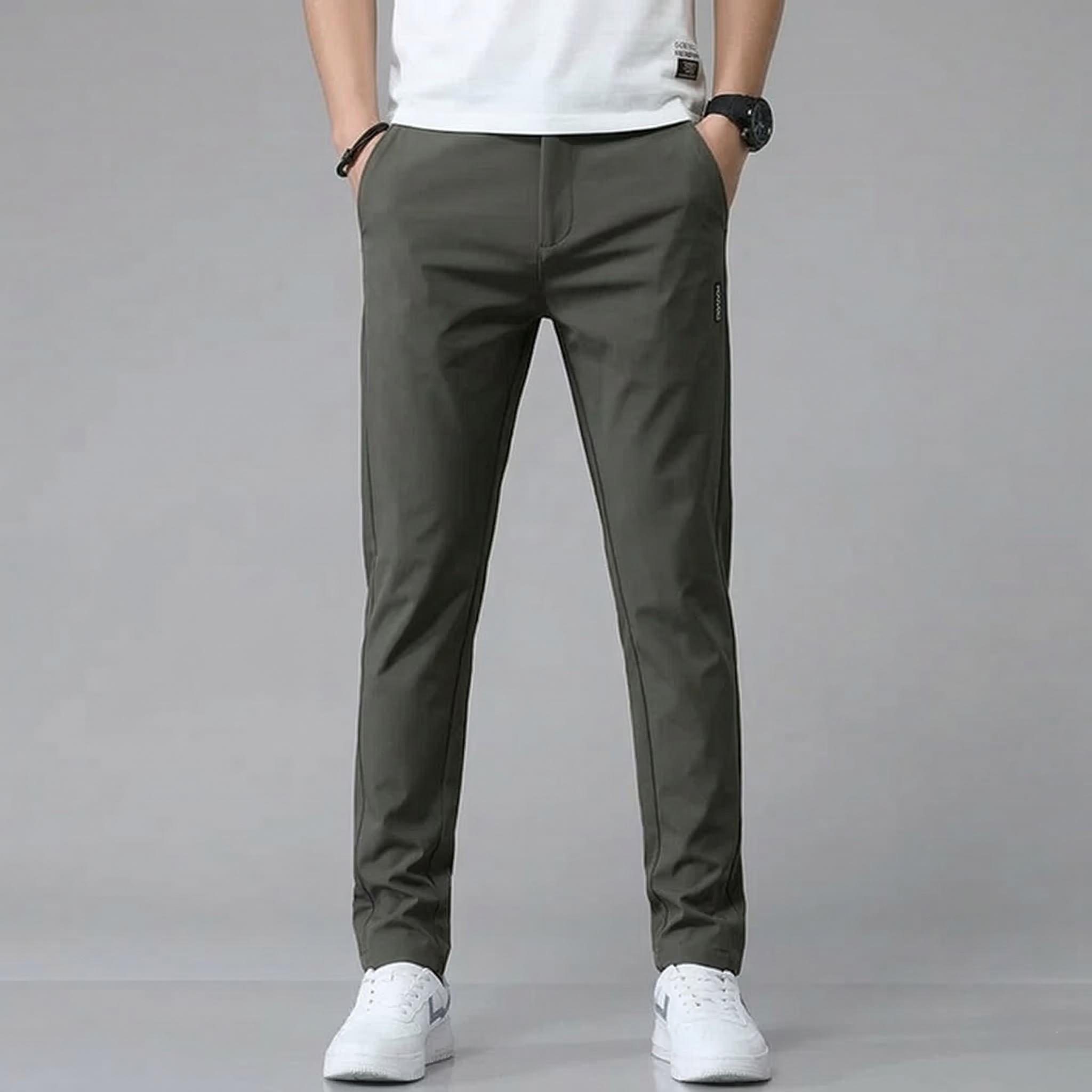 SLIM STRETCH CASUAL PANTS