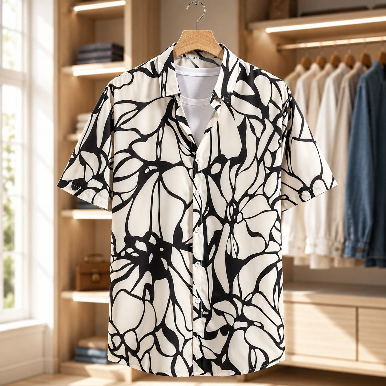 MONOCHROME BLOOM SHIRT