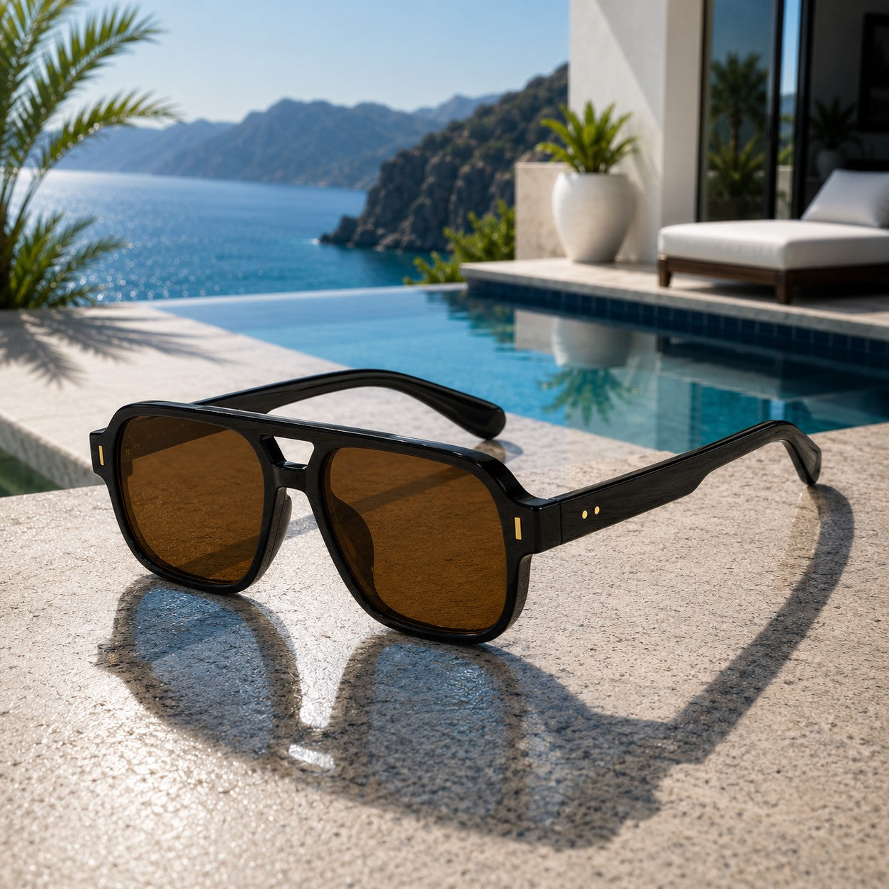 NOIR DOUBLE BAR SUNGLASSES