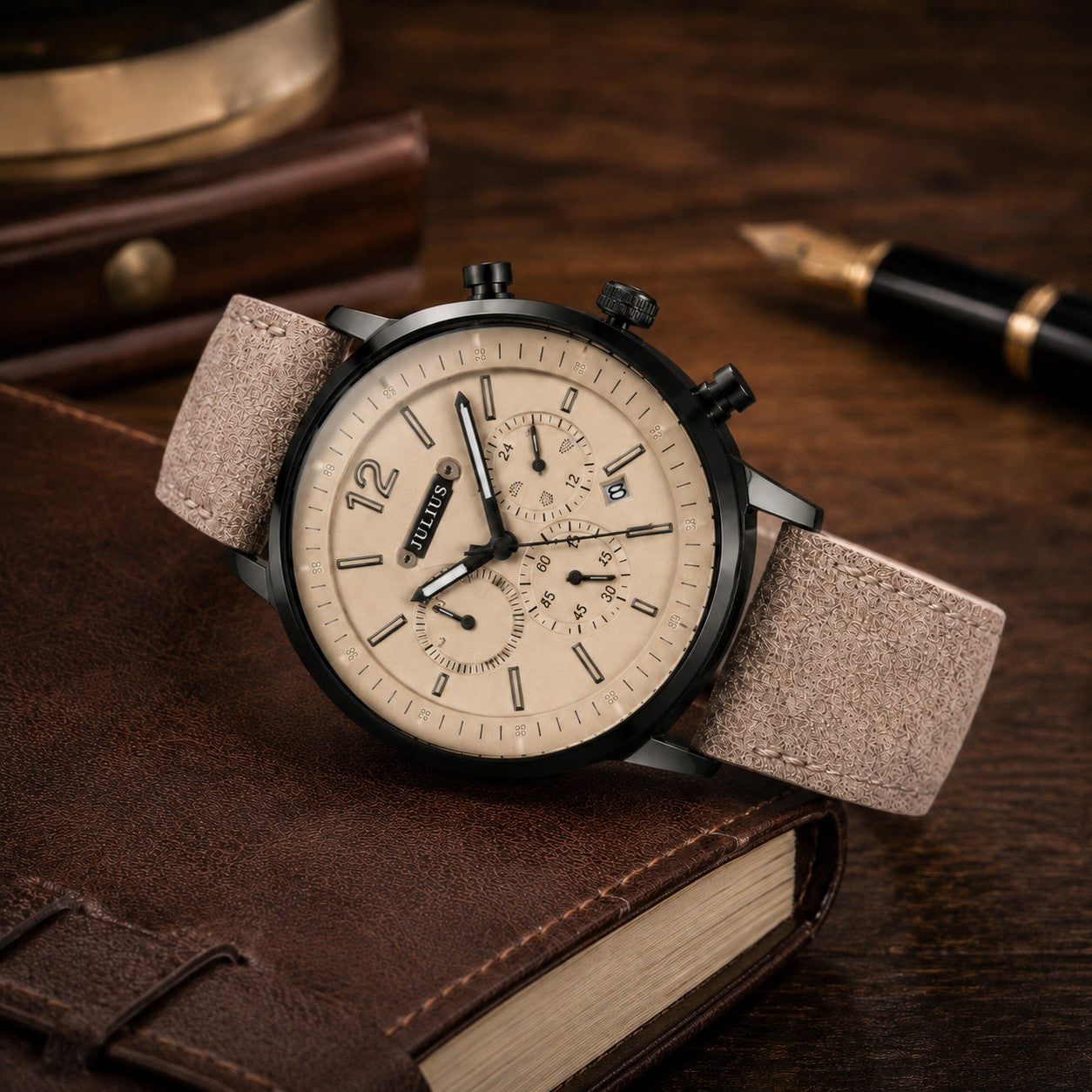 RETRO MULTI-DIAL QUARTZ WATCH