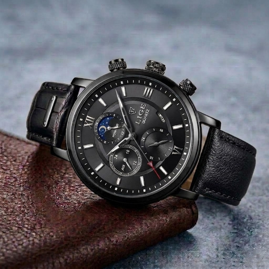 ROMAN LEATHER DIAL WATCH