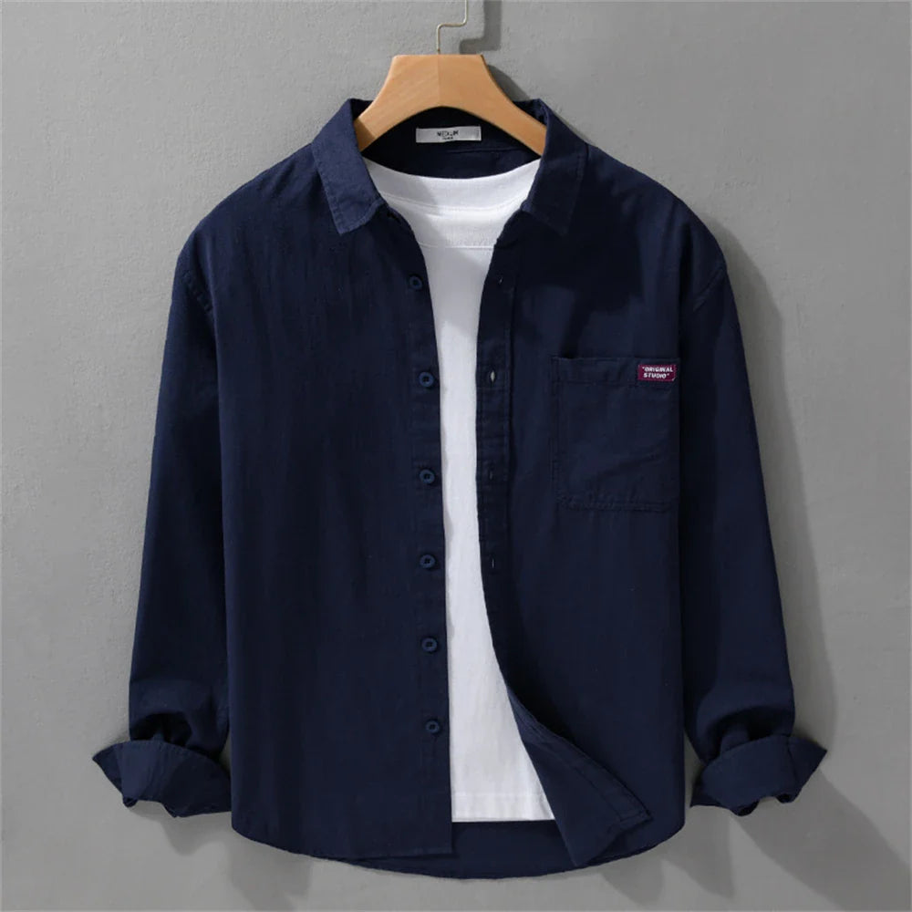 MONTVALE COTTON LONG-SLEEVE SHIRT
