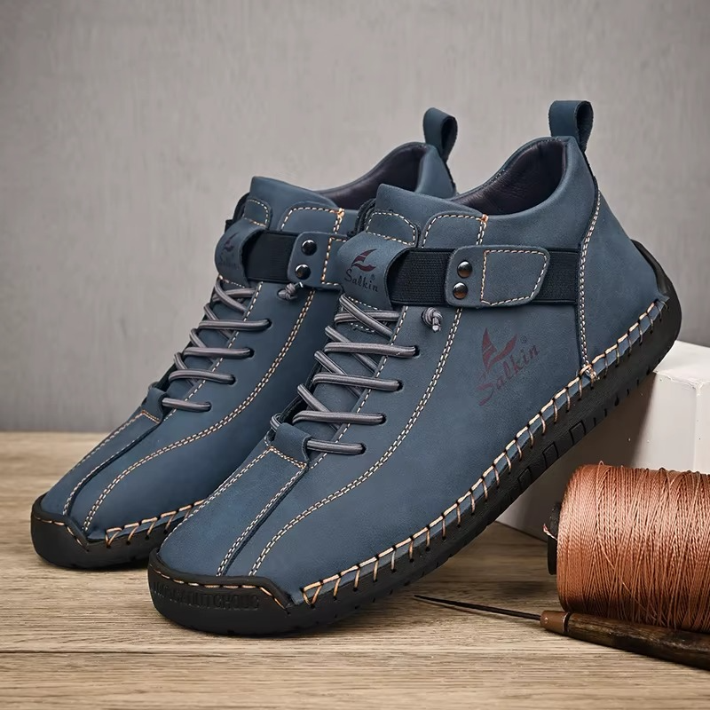 Vintage Split-Leather Fringe Sneakers