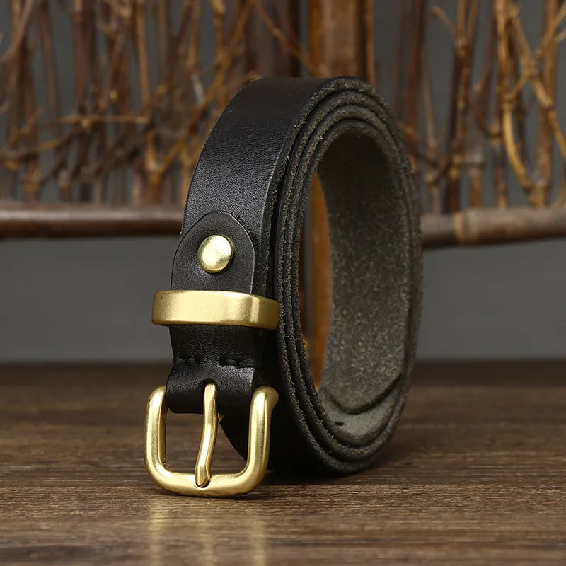 SLIM VINTAGE LEATHER BELT
