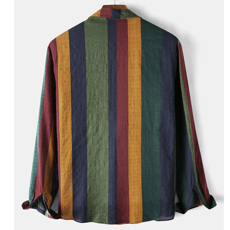 Hudson | Retro Vertical Stripe Button-Down Shirt