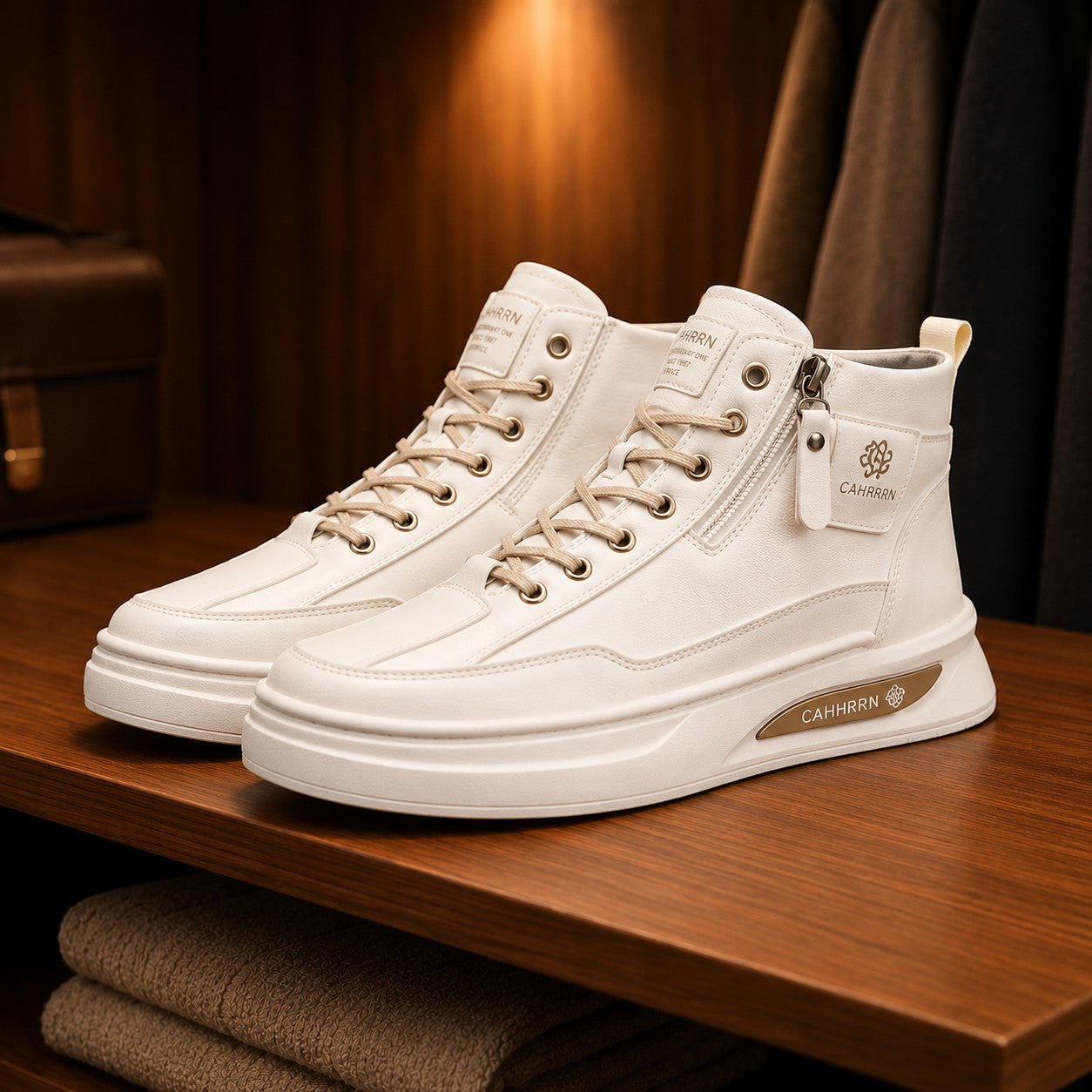 SMOOTH LEATHER HIGH TOP BOOT