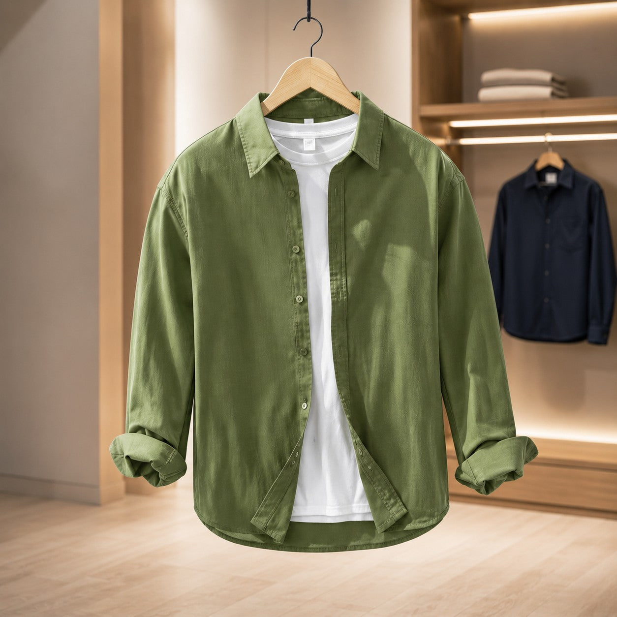 SOLID TONE LONG SLEEVE SHIRT