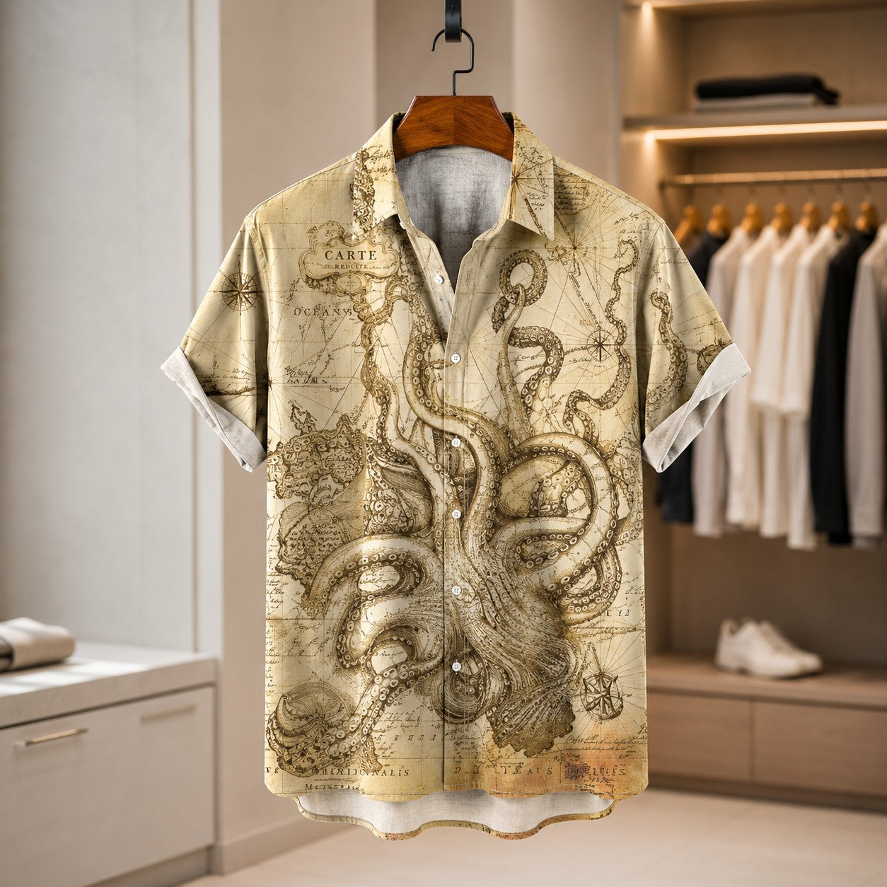 SQUADRON PRINT RESORT SHIRT