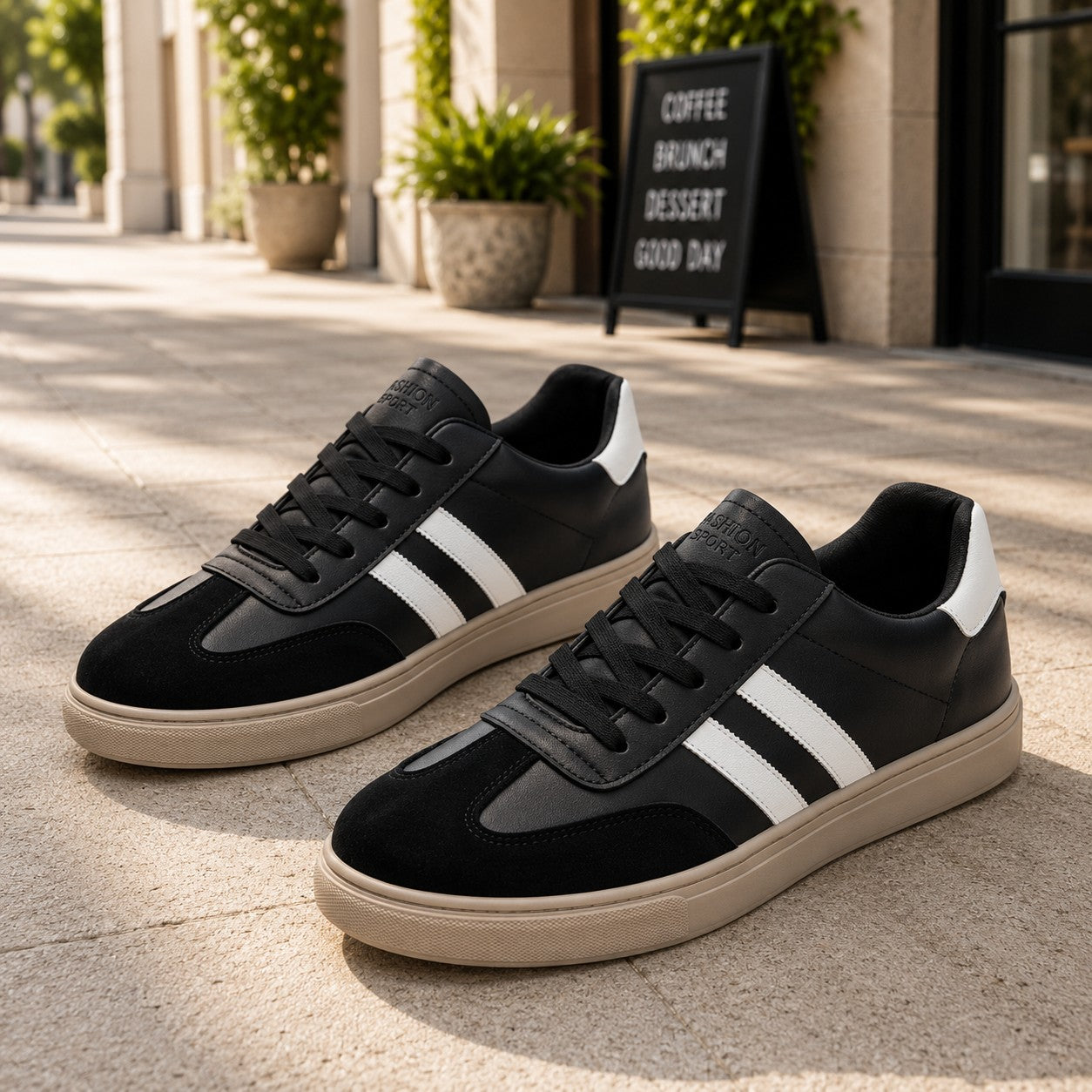 SUEDE FLAT SOLE SNEAKER