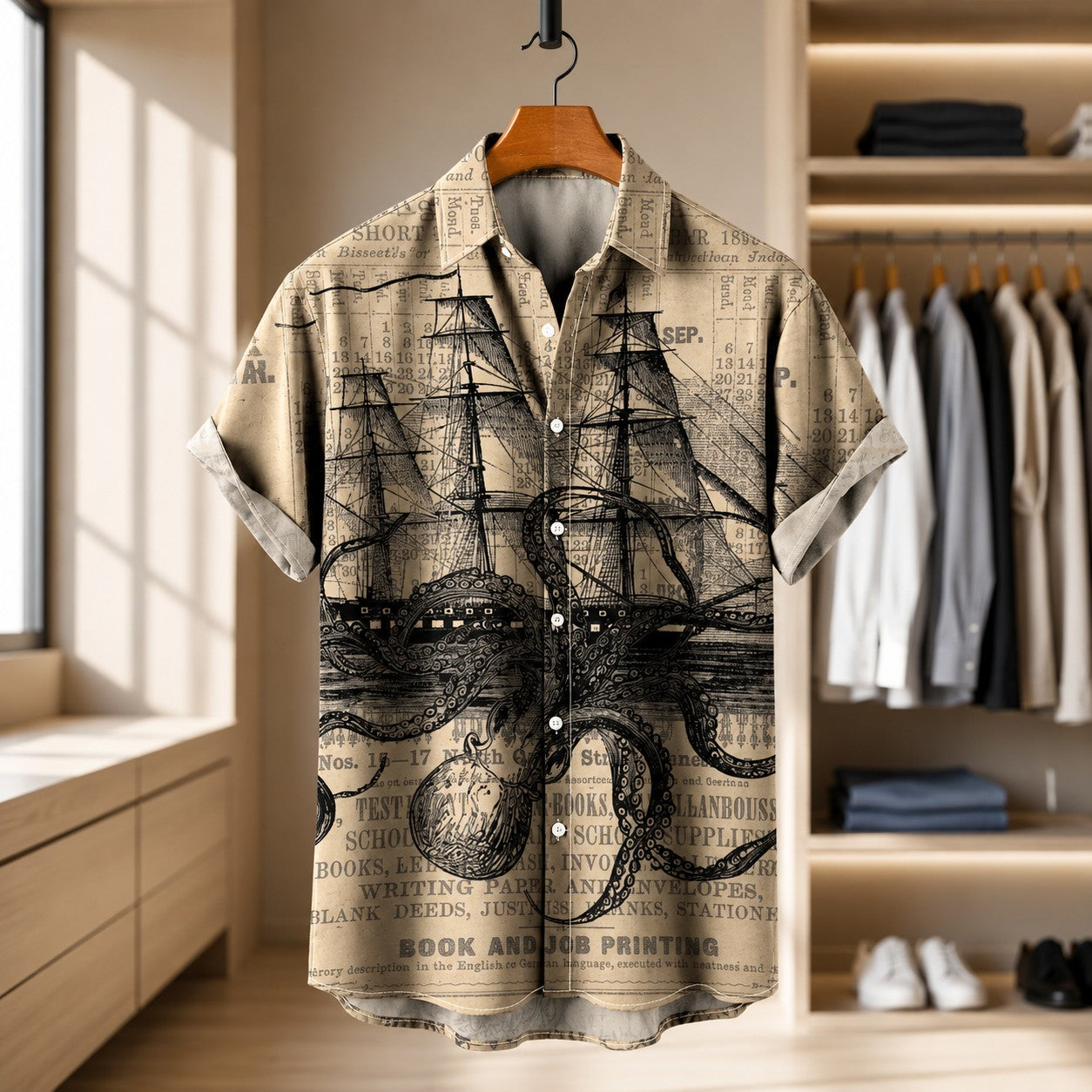 TECHNICAL DRAW HAWAIIAN SHIRT