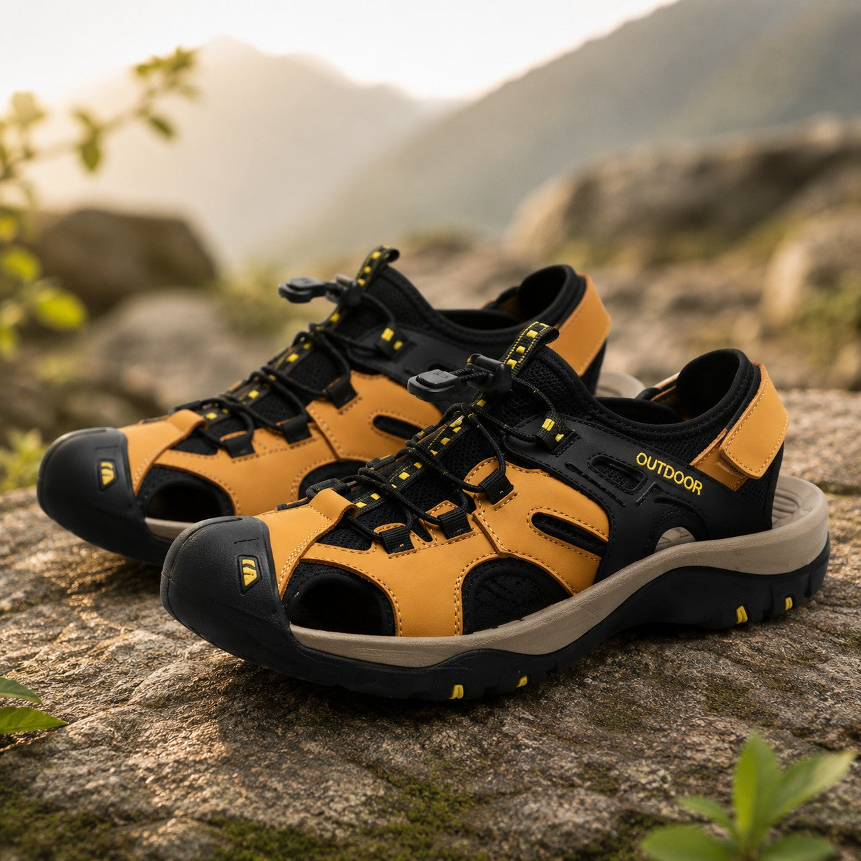 TRAIL GRIP COWHIDE SANDAL