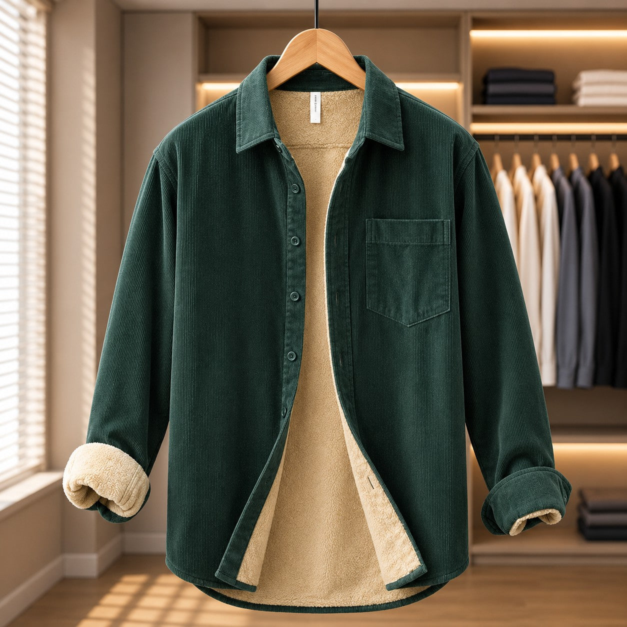 URBAN FLEECE LINED SHIRT JACKET