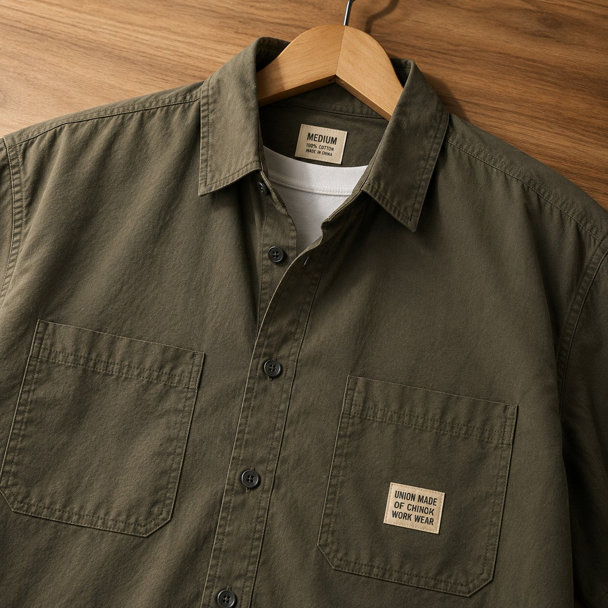 WORKWEAR PATCH COTTON SHIRT