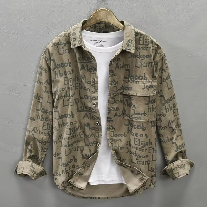 SIGNATURE PRINT CASUAL SHIRT