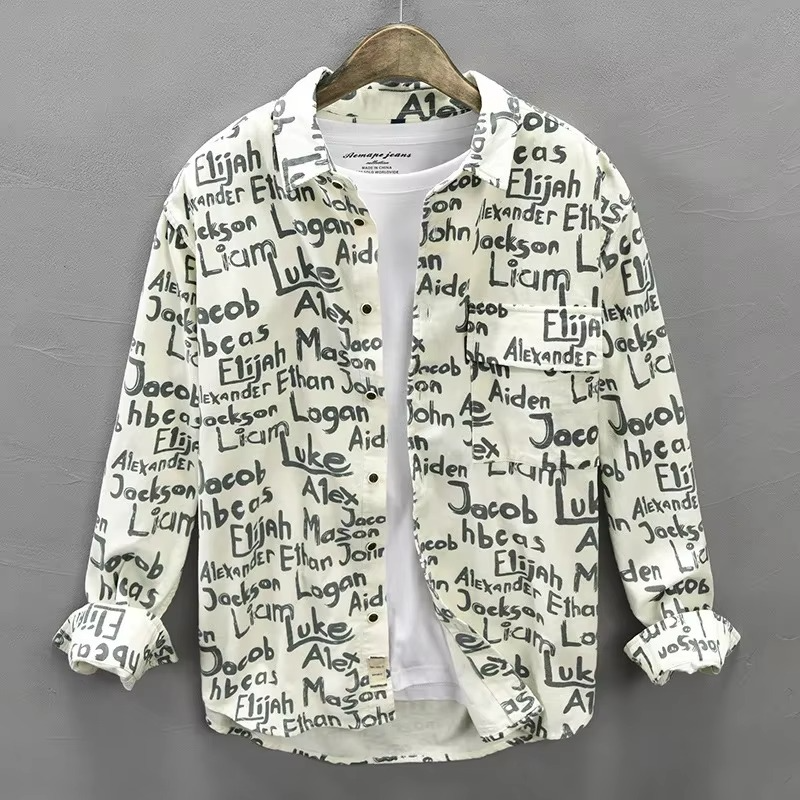SIGNATURE PRINT CASUAL SHIRT