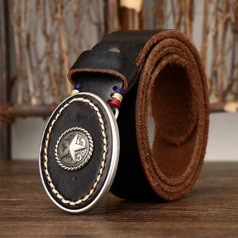 IRON STAR COWHIDE BELT