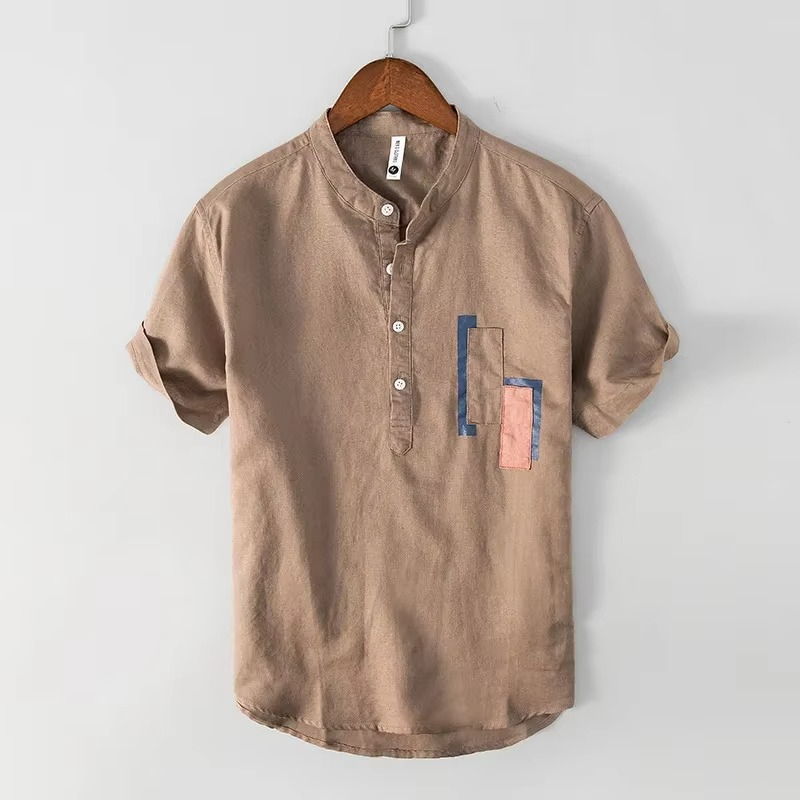 LUXE LINEN STAND SHIRT