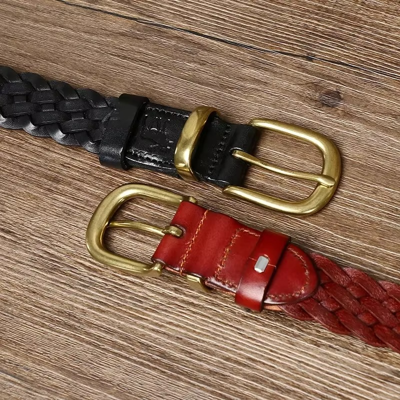 WOVEN HERITAGE LEATHER BELT
