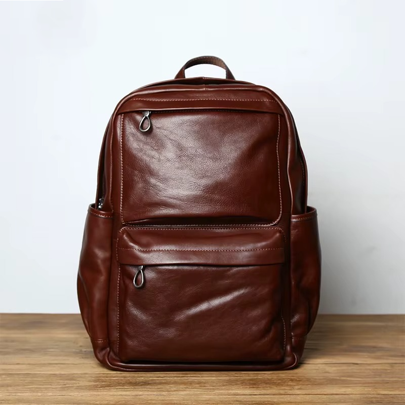 FULL-GRAIN LEATHER BACKPACK