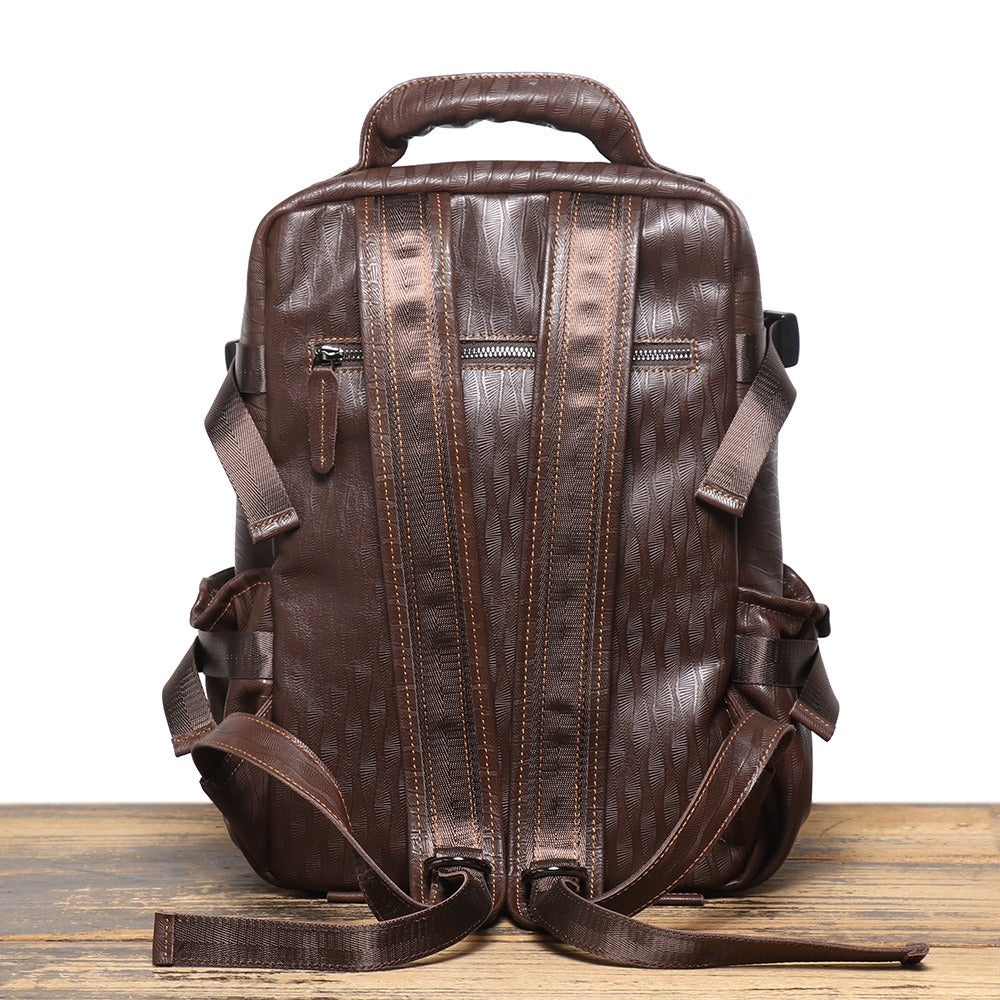 TOP-GRAIN LEATHER BACKPACK