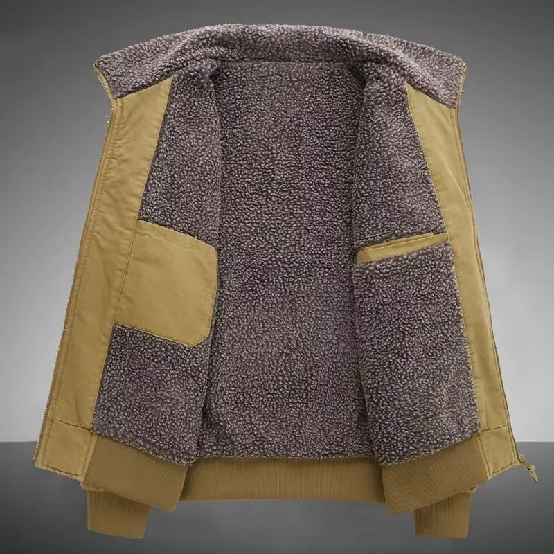 FLEECE LINED BOMBER JACKET