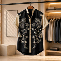 BAROQUE FLORAL ART PRINT SHIRT