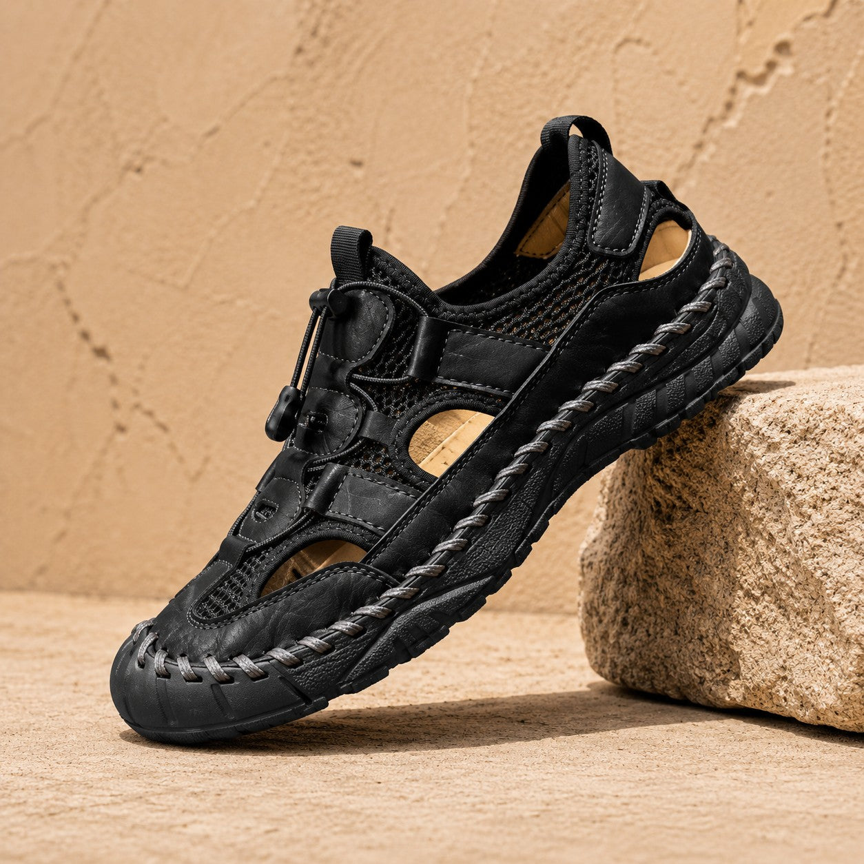 BREATHABLE COWHIDE TRAIL LOAFERS