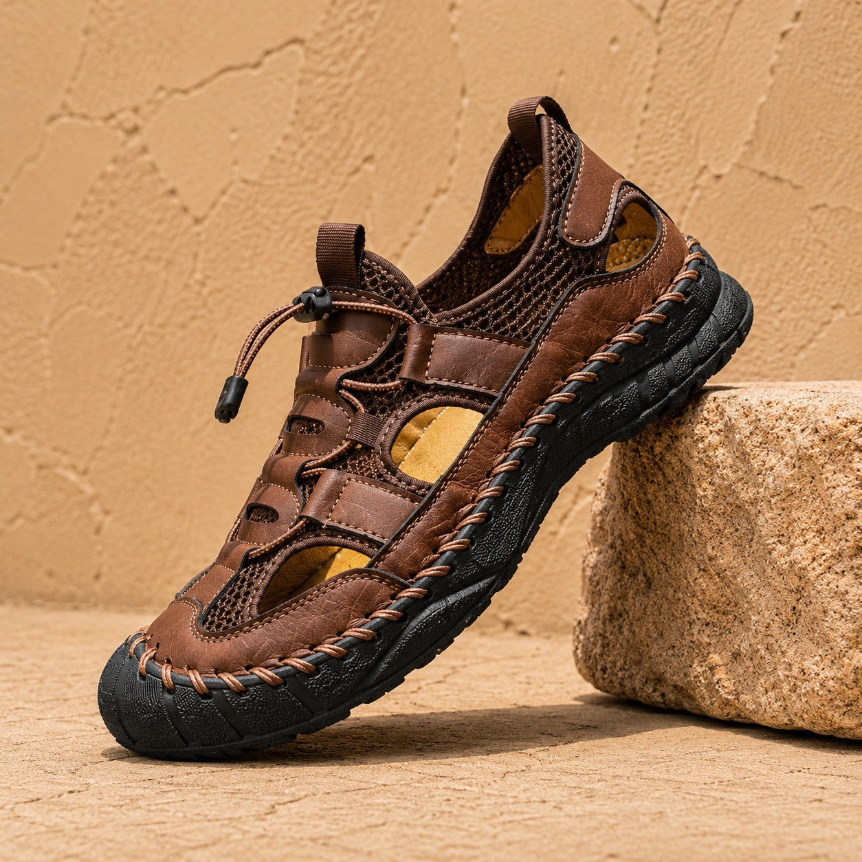 BREATHABLE COWHIDE TRAIL LOAFERS