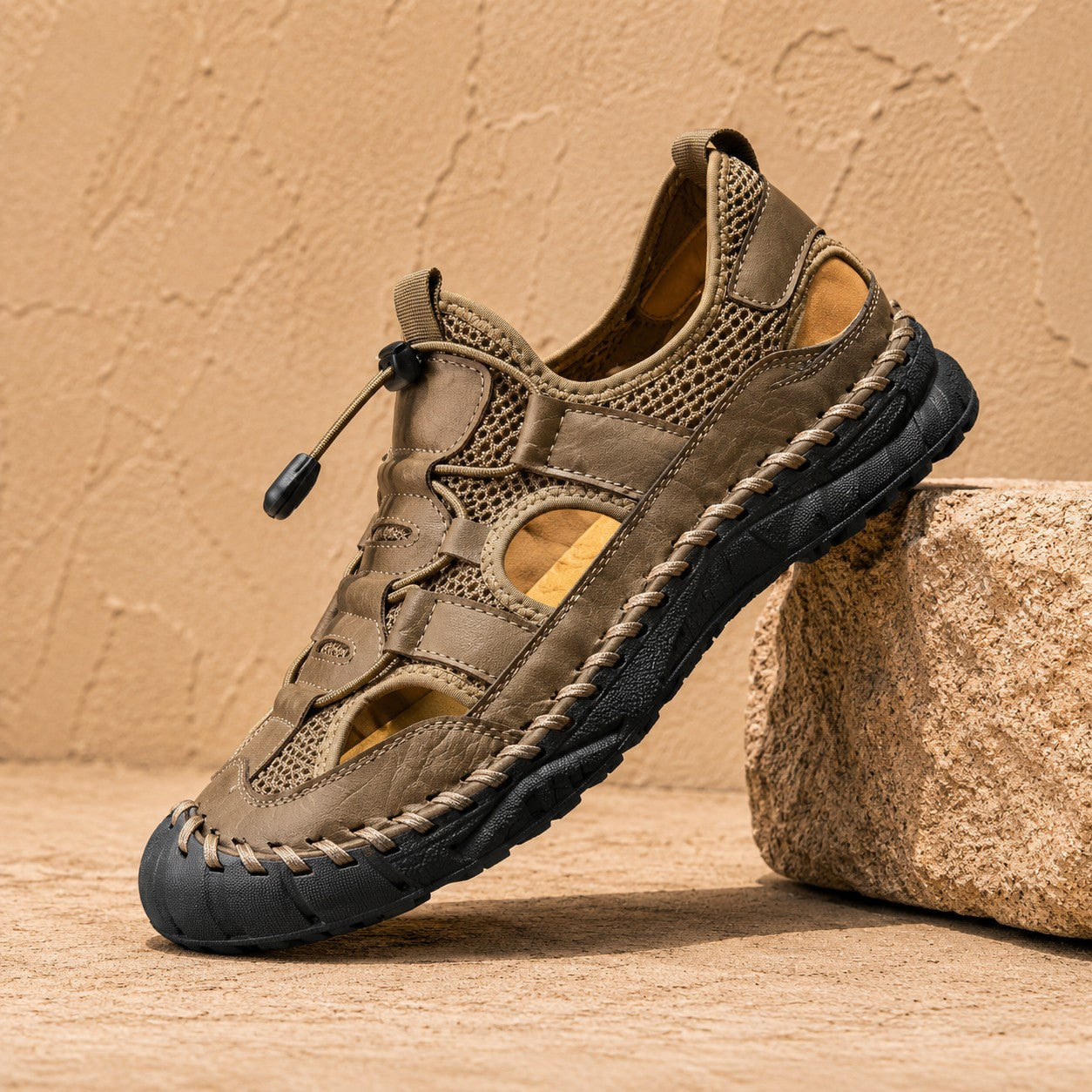 BREATHABLE COWHIDE TRAIL LOAFERS