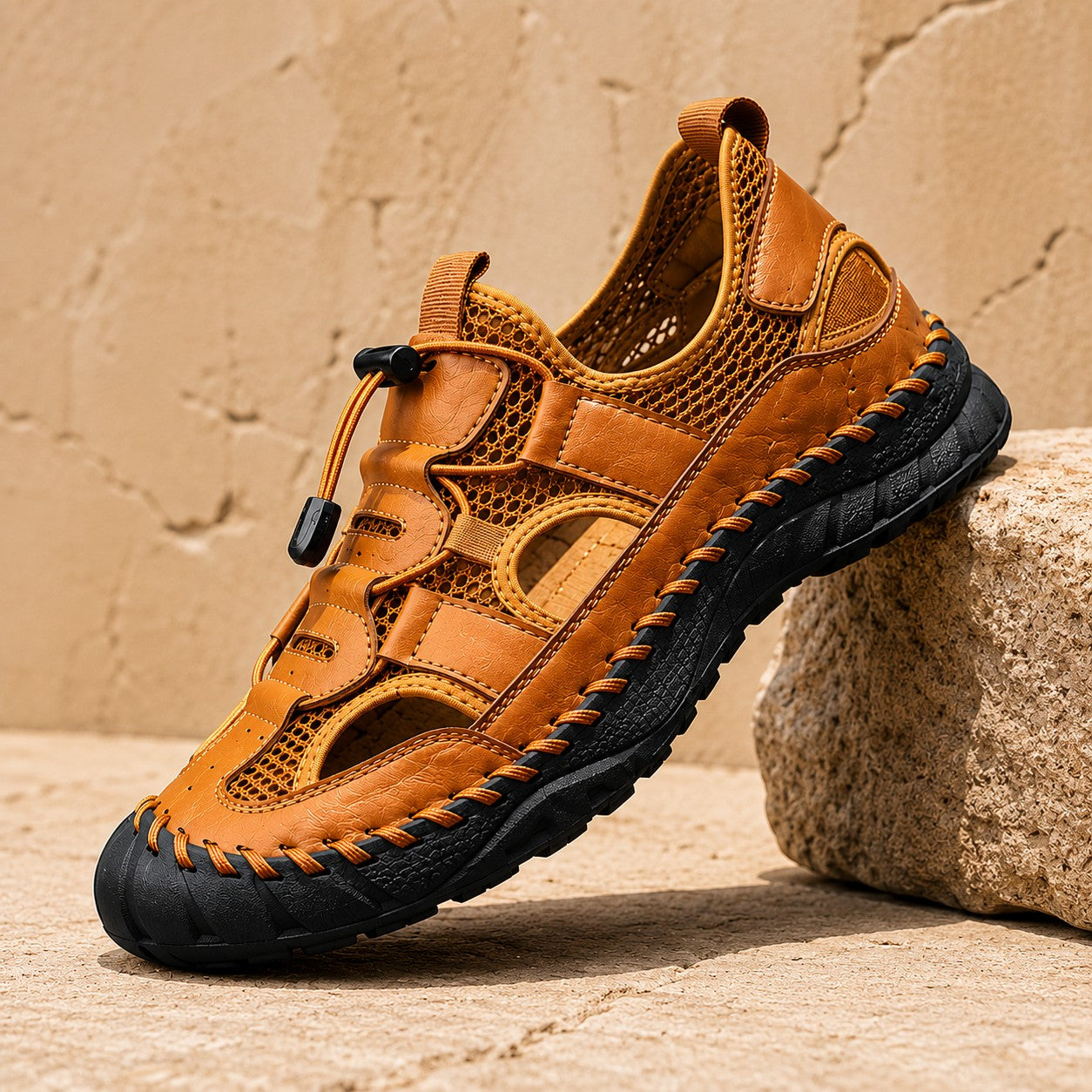 BREATHABLE COWHIDE TRAIL LOAFERS