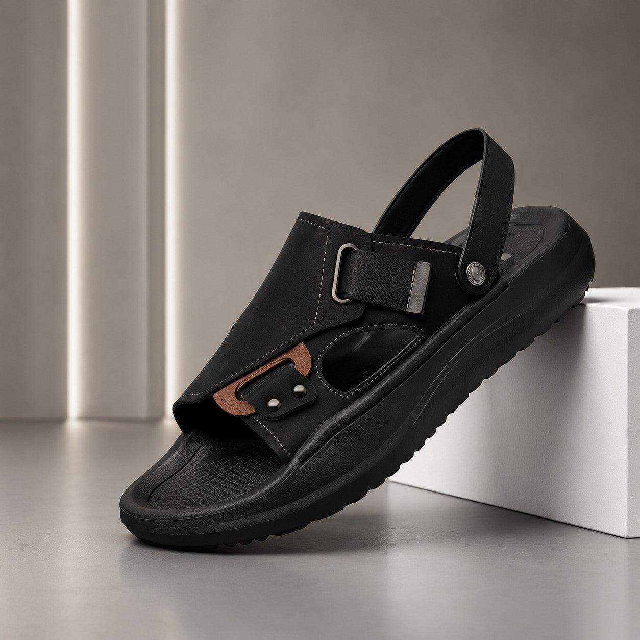 BUCKLE STRAP THICK SOLE SANDALS