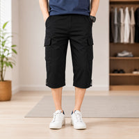 CARGO ELASTIC WAIST SHORTS