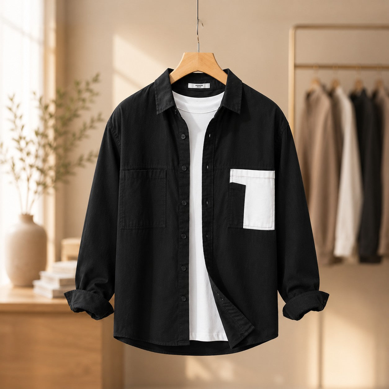 COLORBLOCK PATCHWORK SHIRT