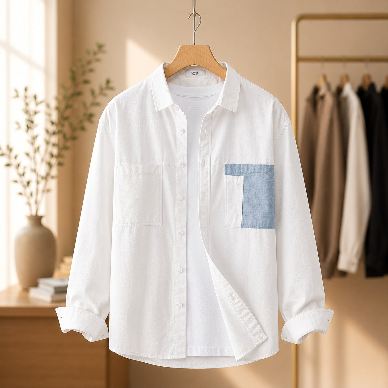 COLORBLOCK PATCHWORK SHIRT