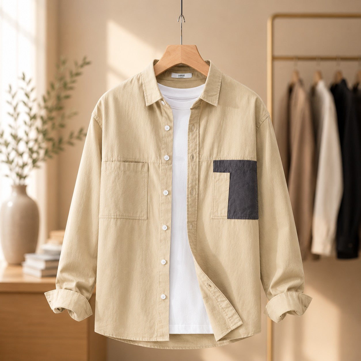 COLORBLOCK PATCHWORK SHIRT