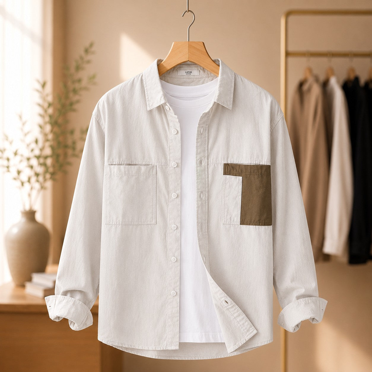 COLORBLOCK PATCHWORK SHIRT