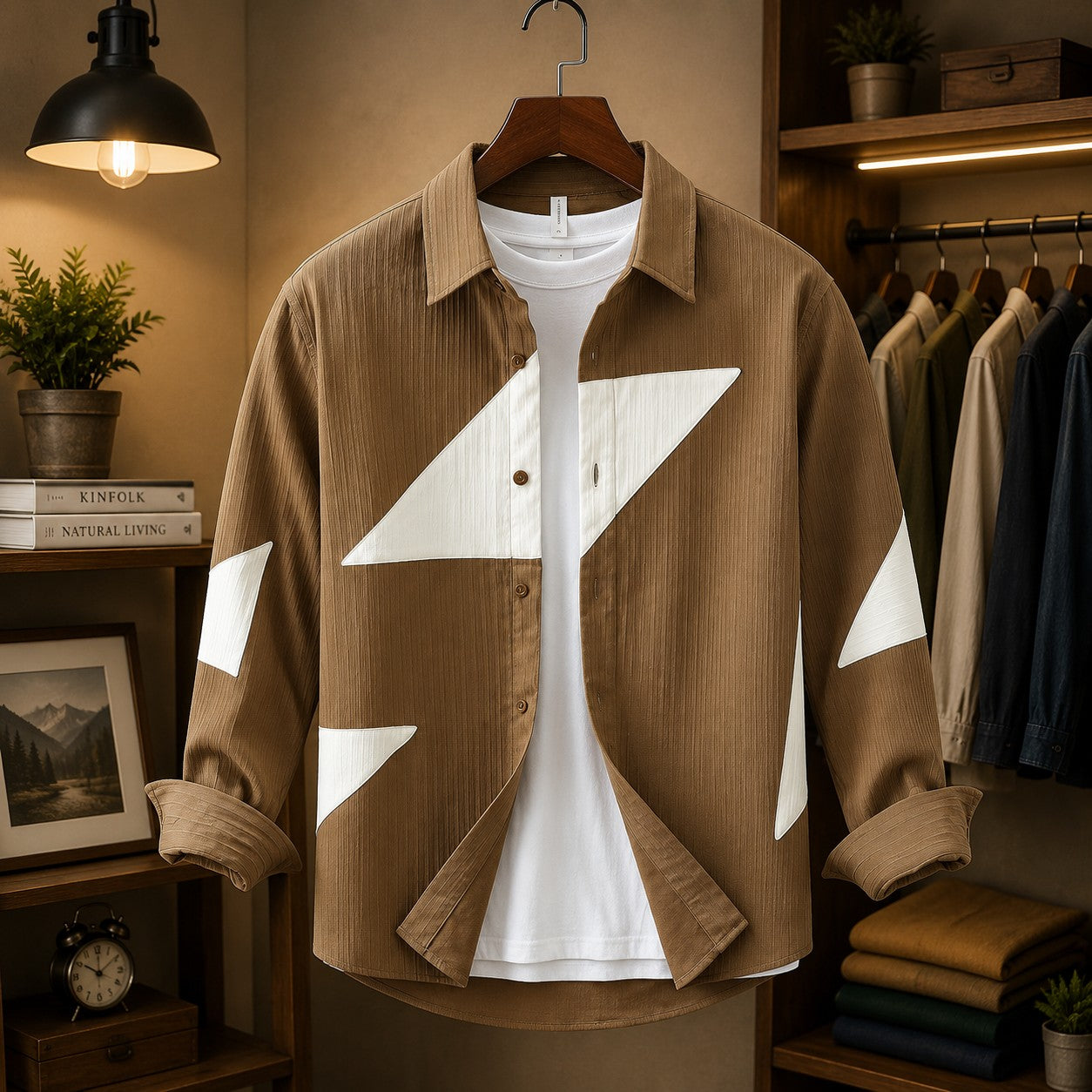 CONTRAST PANEL SHIRT
