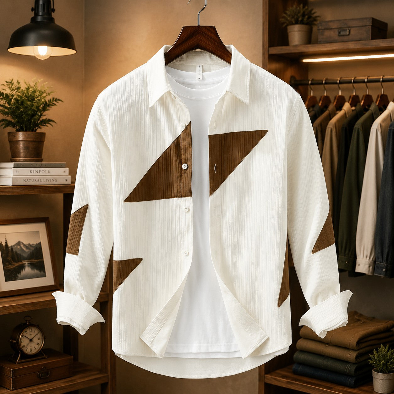 CONTRAST PANEL SHIRT