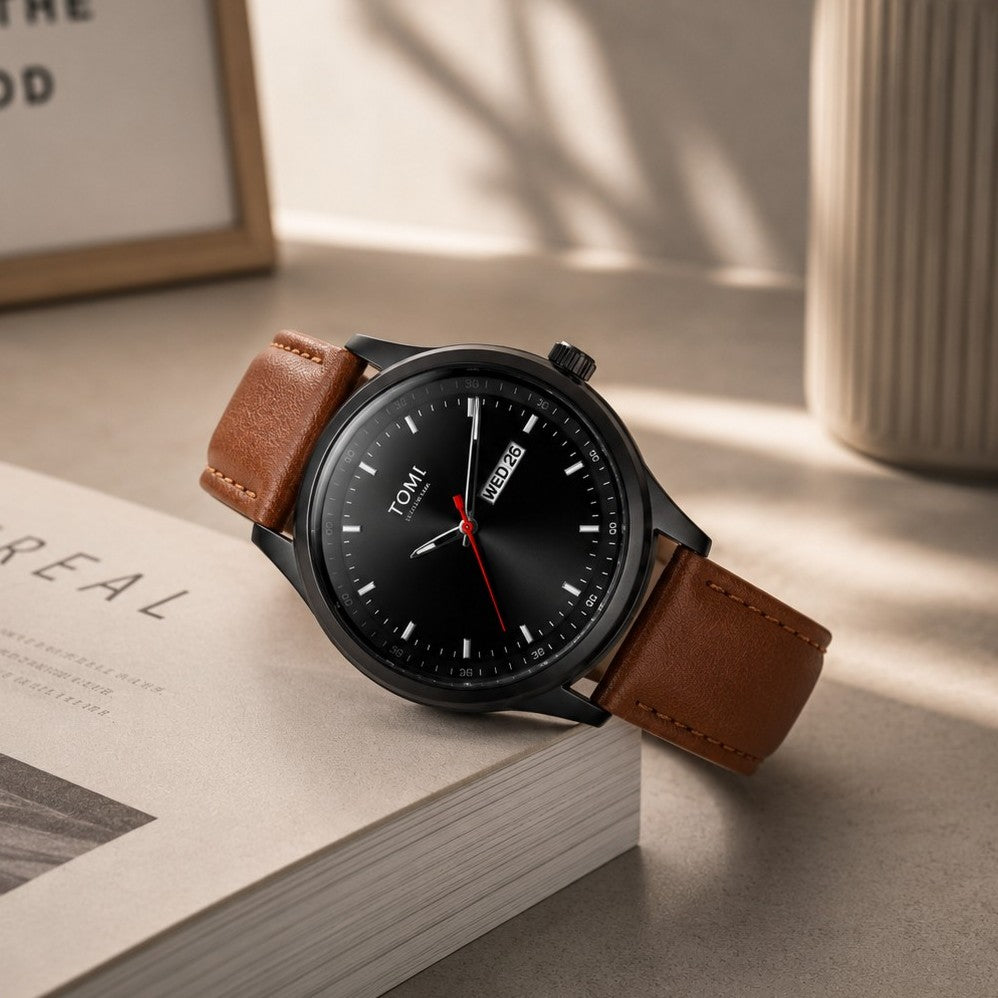 CRIMSON SWEEP QUARTZ WATCH