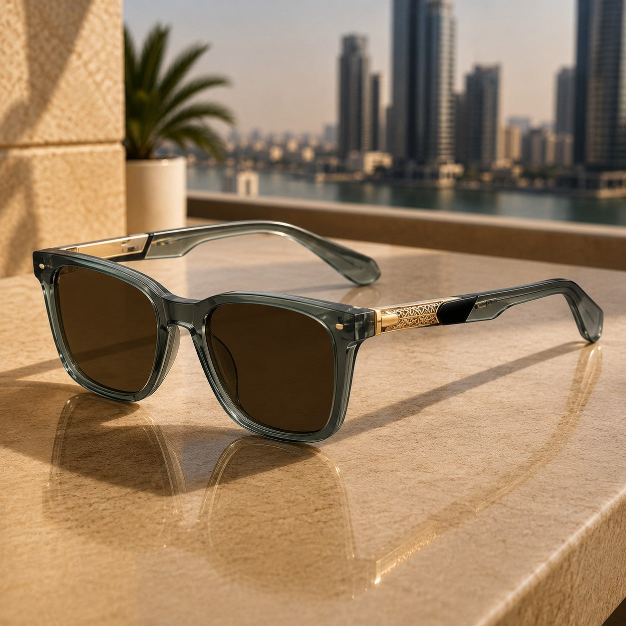 CRYSTAL ACETATE SUNGLASSES