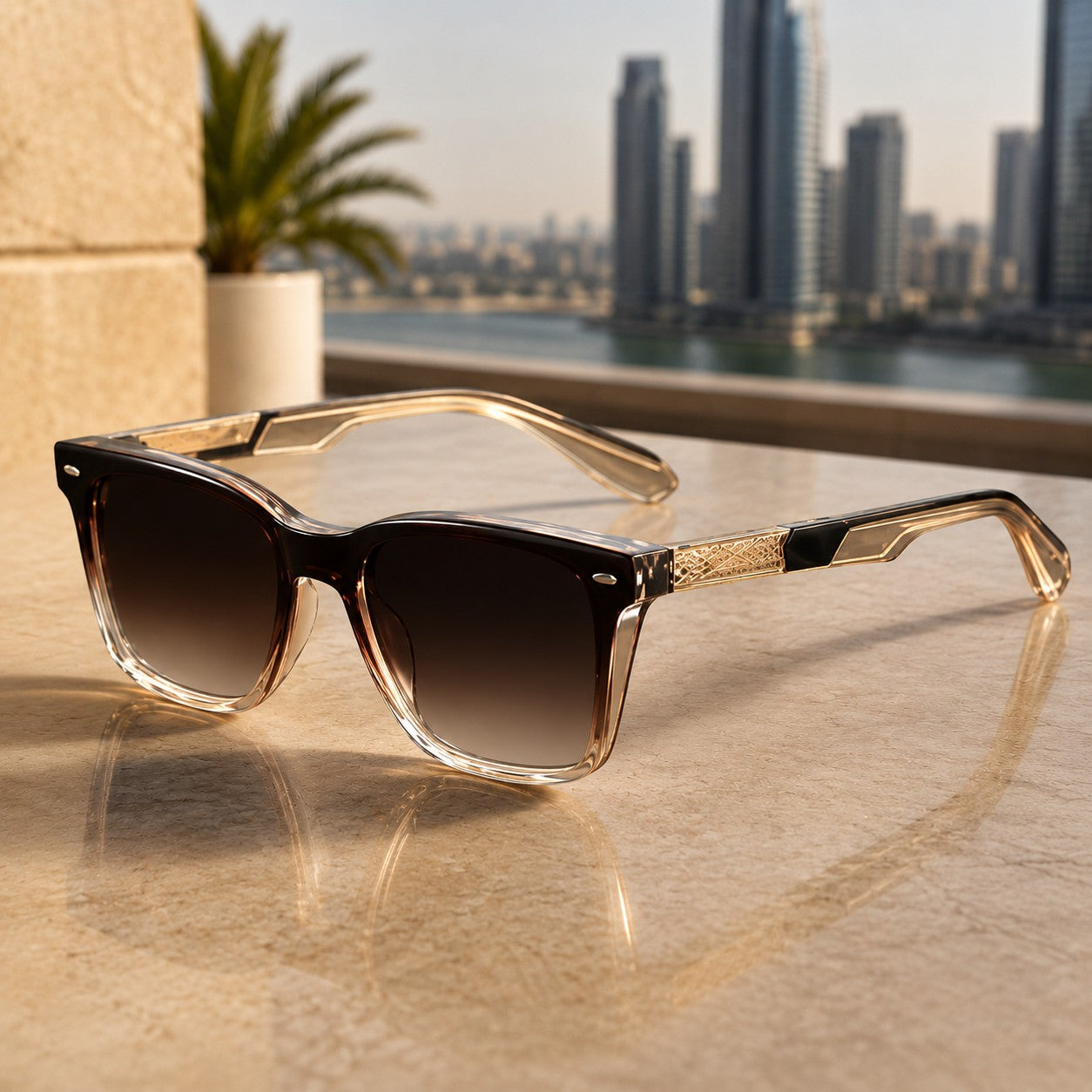 CRYSTAL ACETATE SUNGLASSES