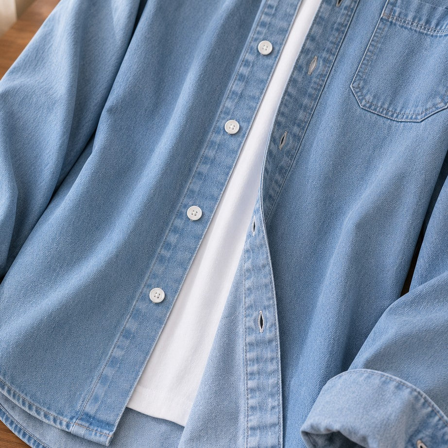 DOUBLE POCKET DENIM SHIRT