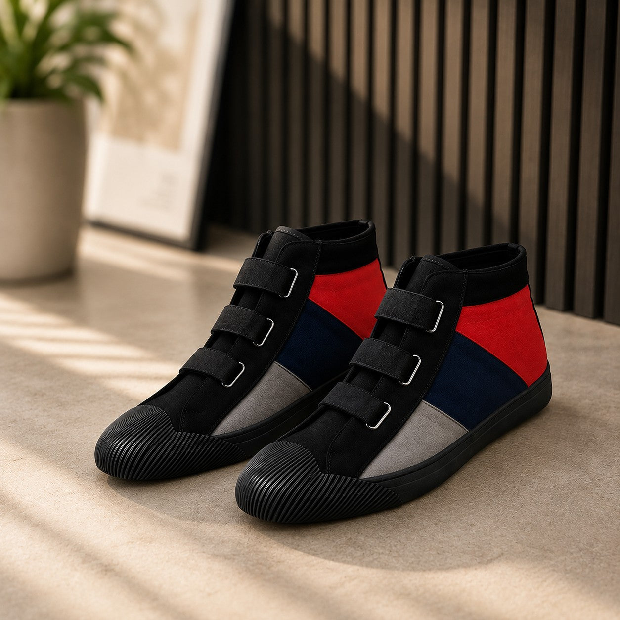 ELASTIC STRAP HIGH TOP SHOE