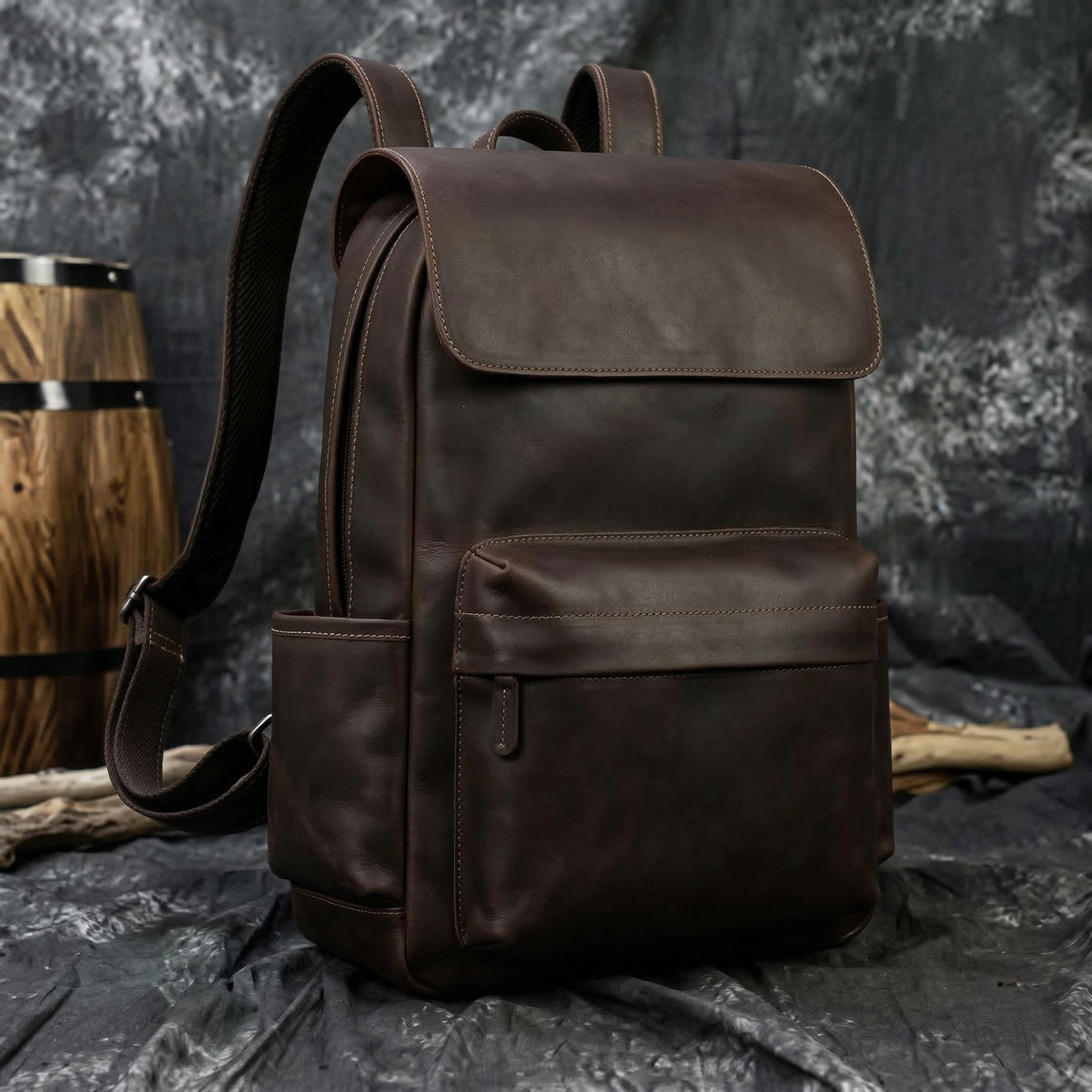 LEATHER LAPTOP BACKPACK