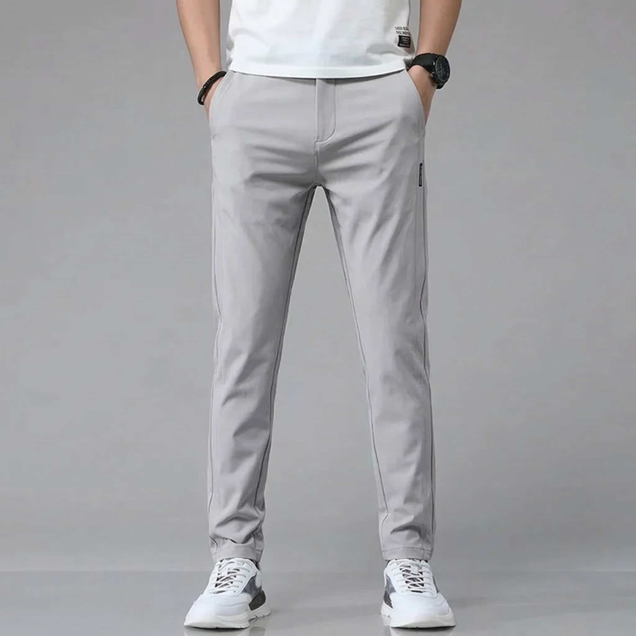 SLIM STRETCH CASUAL PANTS