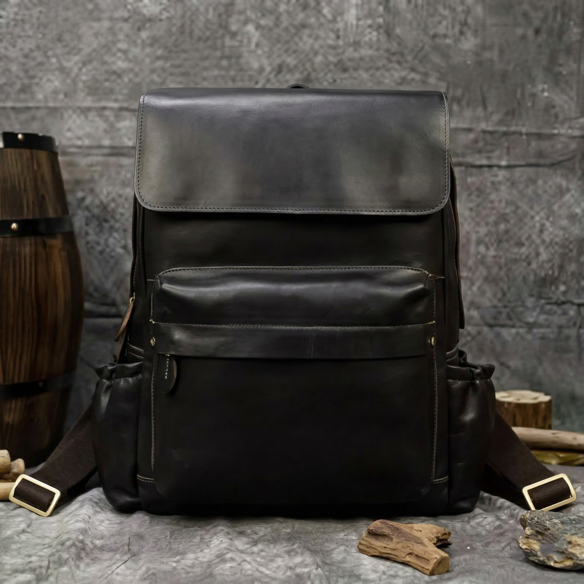 LEATHER LAPTOP BACKPACK