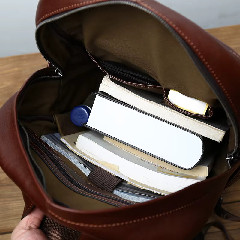 FULL-GRAIN LEATHER BACKPACK